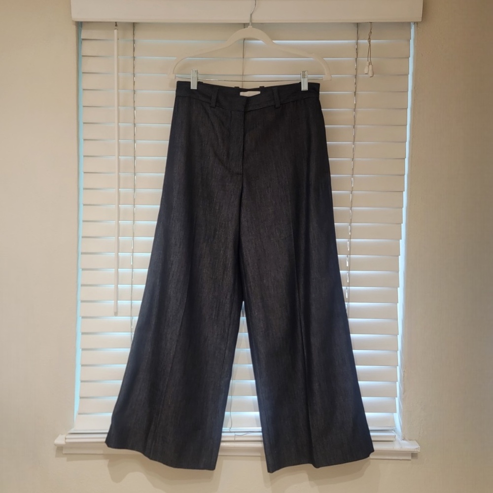 Elegant Gray Wide-Leg Pants